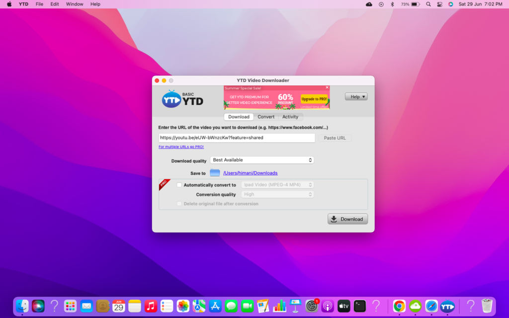 YTD Video Downloader: how to download a video from youtube in laptop