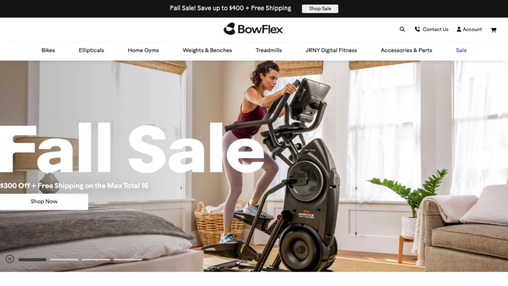 BowFlex - fitness equipment affiliate programs