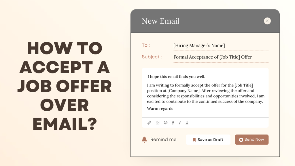 How to Accept a Job Offer over Email