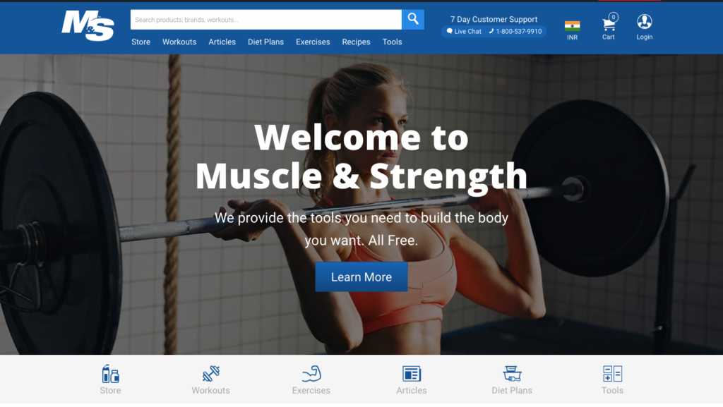 Muscle and Strength - fitness clothing affiliate programs