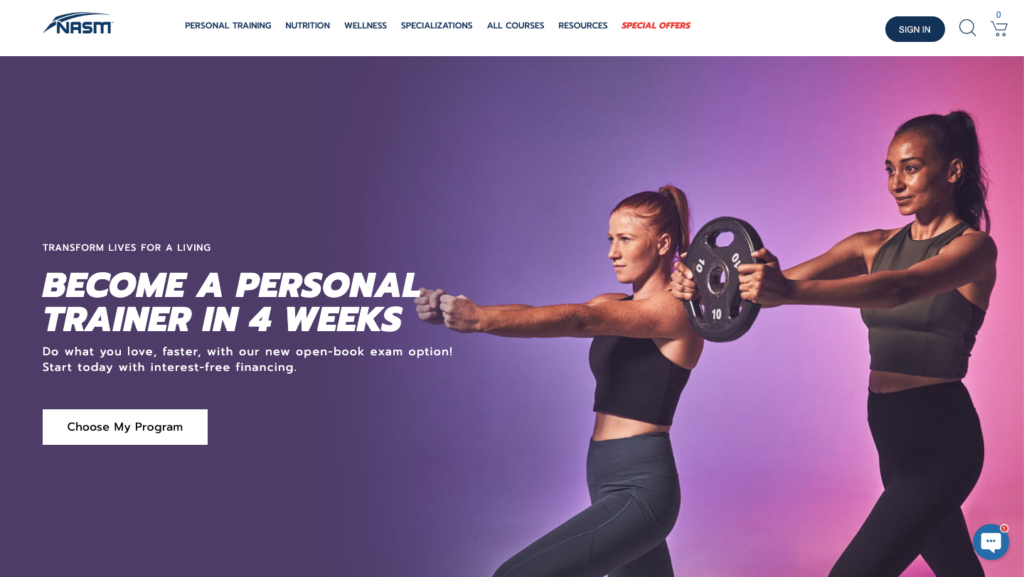 NASM - fitness apparel affiliate programs